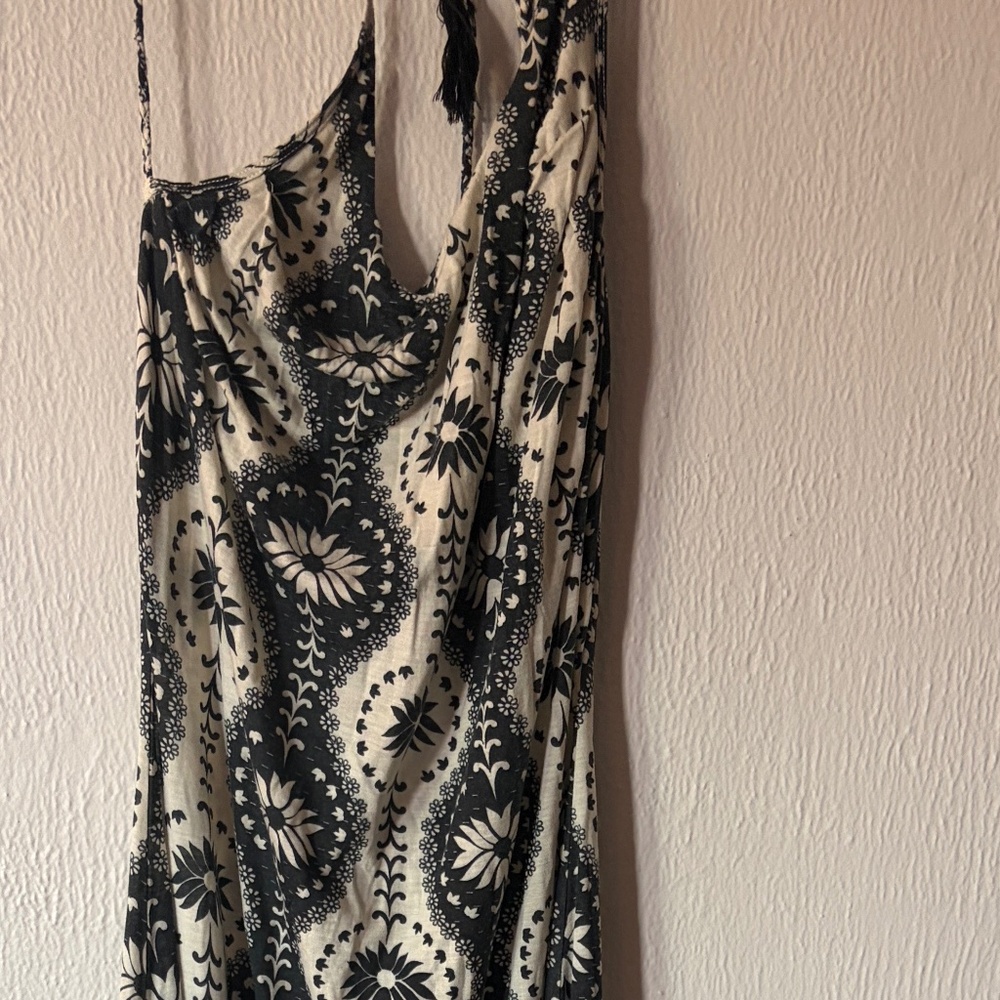 Sun Dress Maxi with Tassels Halterneck, Swedish Brand Indiska, Size M Boho